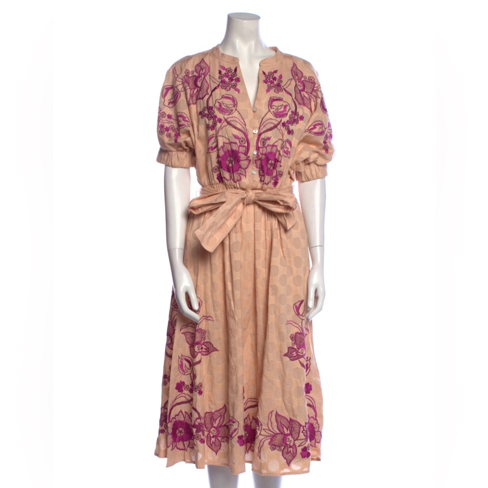 MISA Los Angeles Floral Print Midi Length Dress